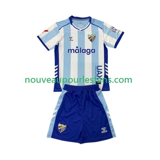 Maillot Málaga CF Enfant Tenue Domicile 2025-2026 Manche Courte