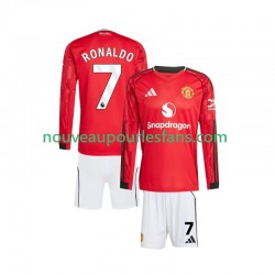 Maillot Manchester United Cristiano Ronaldo 7 Enfant Tenue Domicile 2025-2026 Manche Longue