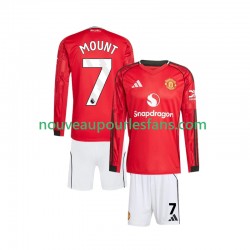 Maillot Manchester United Mason Mount 7 Enfant Tenue Domicile 2025-2026 Manche Longue