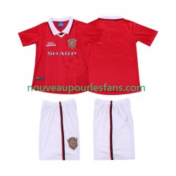 Maillot Manchester United 2000 Rétro Enfant Tenue Domicile 1999 Manche Courte