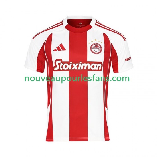 Maillot Olympiacos Homme Tenue Domicile 2025-2026 Manche Courte
