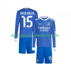 Maillot Real Madrid Arda Guler 15 Enfant Tenue 3ème 2025-2026 Manche Longue