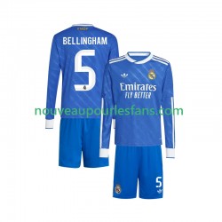 Maillot Real Madrid Jude Bellingham 5 Enfant Tenue 3ème 2025-2026 Manche Longue