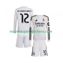 Maillot Real Madrid Trent Alexander-Arnold 12 Enfant Tenue Domicile 2025-2026 Manche Longue