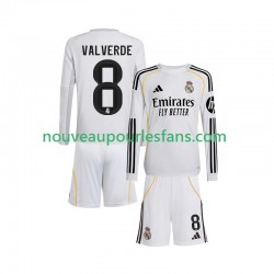 Maillot Real Madrid Valverde 8 Enfant Tenue Domicile 2025-2026 Manche Longue