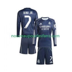Maillot Real Madrid Vinicius Junior 7 Enfant Tenue Extérieur 2025-2026 Manche Longue