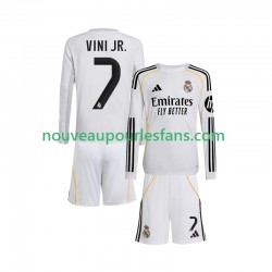 Maillot Real Madrid Vinicius Junior 7 Enfant Tenue Domicile 2025-2026 Manche Longue