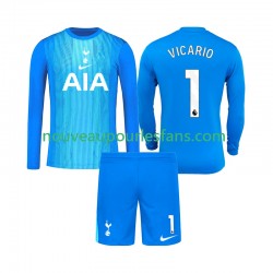 Maillot Tottenham Hotspur Guglielmo Vicario 1 Gardien Enfant Tenue Extérieur 2025-2026 Manche Longue