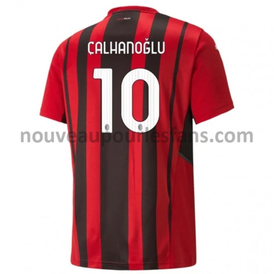 Maillot AC Milan Hakan Calhanoglu 10 Tenue Domicile 2021-2022 Manche Courte