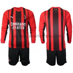 Maillot AC Milan Enfant Tenue Domicile 2021-2022 Manche Longue