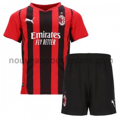 Maillot AC Milan Enfant Tenue Domicile 2021-2022 Manche Courte
