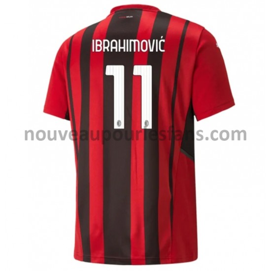 Maillot AC Milan Zlatan Ibrahimovic 11 Tenue Domicile 2021-2022 Manche Courte