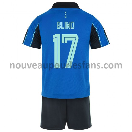 Maillot Ajax Amsterdam Daley Blind 17 Enfant Tenue Extérieur 2021-2022 Manche Courte