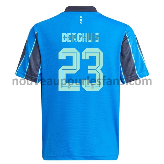 Maillot Ajax Amsterdam Steven Berghuis 23 Tenue Extérieur 2021-2022 Manche Courte