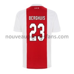 Maillot Ajax Amsterdam Steven Berghuis 23 Tenue Domicile 2021-2022 Manche Courte