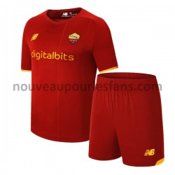 Maillot AS Rome Enfant Tenue Domicile 2021-2022 Manche Courte