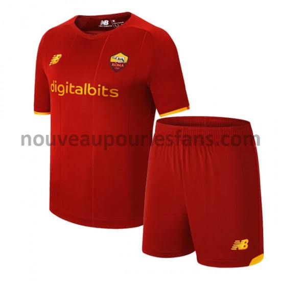 Maillot AS Rome Enfant Tenue Domicile 2021-2022 Manche Courte