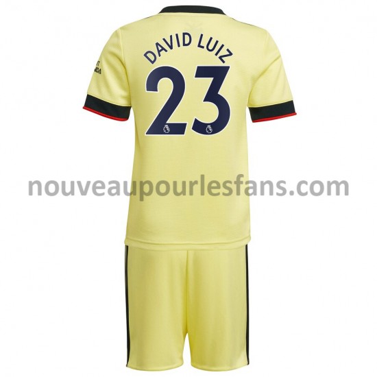 Maillot Arsenal David Luiz 23 Enfant Tenue Extérieur 2021-2022 Manche Courte
