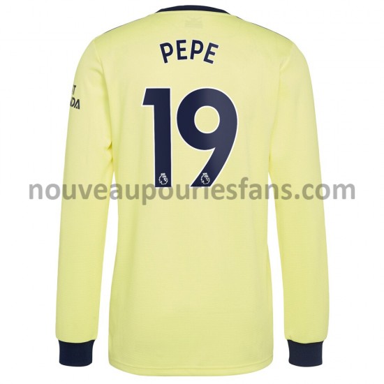 Maillot Arsenal Nicolas Pepe 19 Tenue Extérieur 2021-2022 Manche Longue