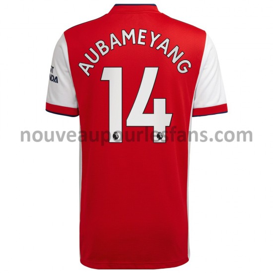 Maillot Arsenal Pierre-Emerick Aubameyang 14 Tenue Domicile 2021-2022 Manche Courte