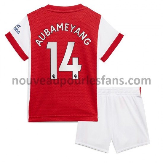 Maillot Arsenal Pierre-Emerick Aubameyang 14 Enfant Tenue Domicile 2021-2022 Manche Courte