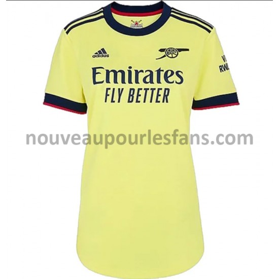 Maillot Arsenal Femme Tenue Extérieur 2021-2022 Manche Courte