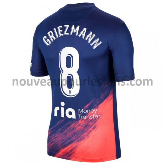 Maillot  Atlético Madrid Antoine Griezmann 8 Tenue Extérieur 2021-2022 Manche Courte