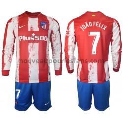 Maillot Atlético Madrid João Félix 7 Enfant Tenue Domicile 2021-2022 Manche Longue