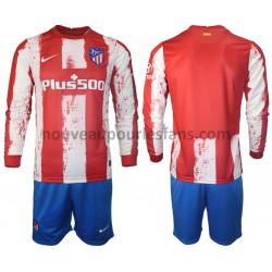 Maillot Atlético Madrid Enfant Tenue Domicile 2021-2022 Manche Longue