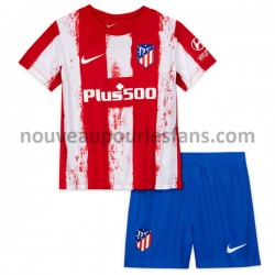 Maillot Atlético Madrid Enfant Tenue Domicile 2021-2022 Manche Courte