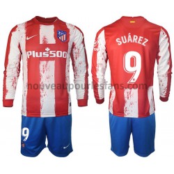 Maillot Atlético Madrid Luis Suárez 9 Enfant Tenue Domicile 2021-2022 Manche Longue