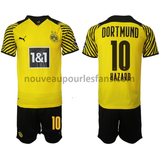 Maillot Borussia Dortmund Thorgan Hazard 10 Enfant Tenue Domicile 2021-2022 Manche Courte
