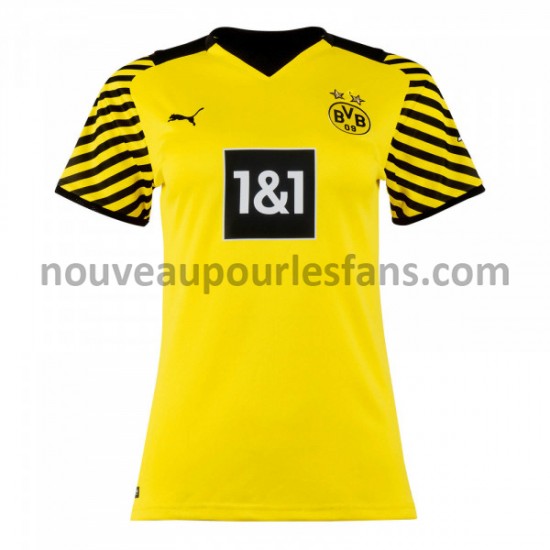 Maillot Borussia Dortmund Femme Tenue Domicile 2021-2022 Manche Courte