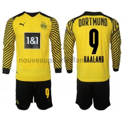Maillot Borussia Dortmund Haaland 9 Enfant Tenue Domicile 2021-2022 Manche Longue