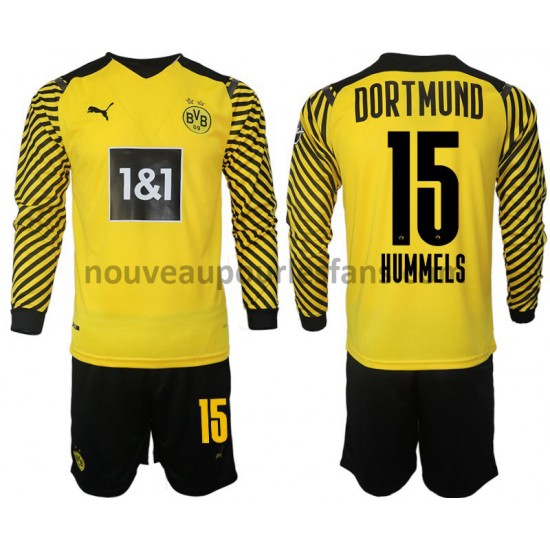 Maillot Borussia Dortmund Hummels 15 Enfant Tenue Domicile 2021-2022 Manche Longue