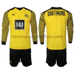 Maillot Borussia Dortmund Enfant Tenue Domicile 2021-2022 Manche Longue