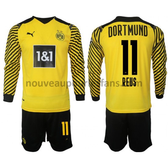 Maillot Borussia Dortmund Reus 11 Enfant Tenue Domicile 2021-2022 Manche Longue