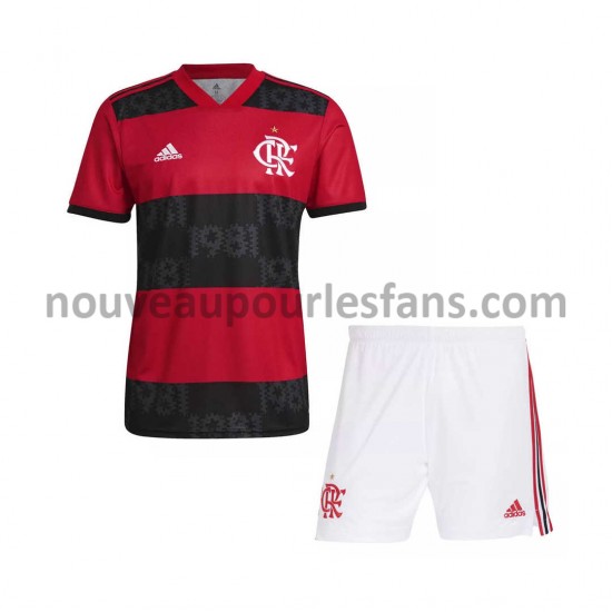 Maillot CR Flamengo Enfant Tenue Domicile 2021-2022 Manche Courte