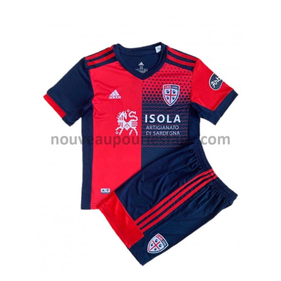 Maillot Cagliari Enfant Tenue Domicile 2021-2022 Manche Courte