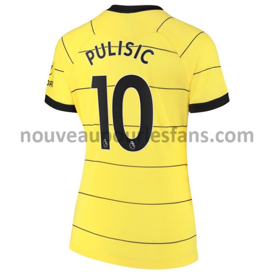 Maillot Chelsea Christian Pulisic 10 Femme Tenue Extérieur 2021-2022 Manche Courte