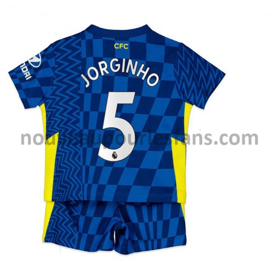 Maillot Chelsea Jorginho 5 Enfant Tenue Domicile 2021-2022 Manche Courte
