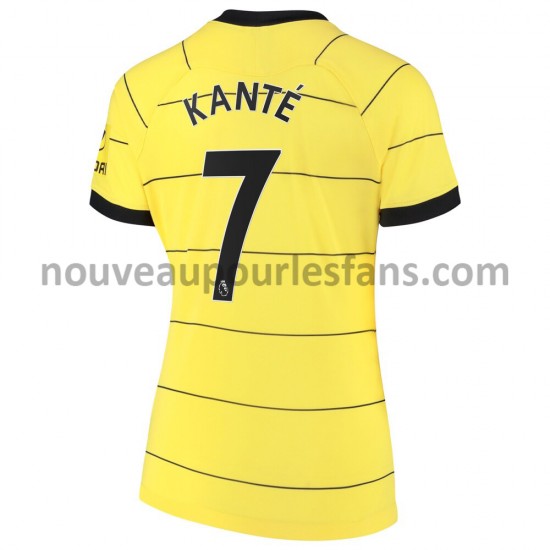 Maillot Chelsea Kante 7 Femme Tenue Extérieur 2021-2022 Manche Courte