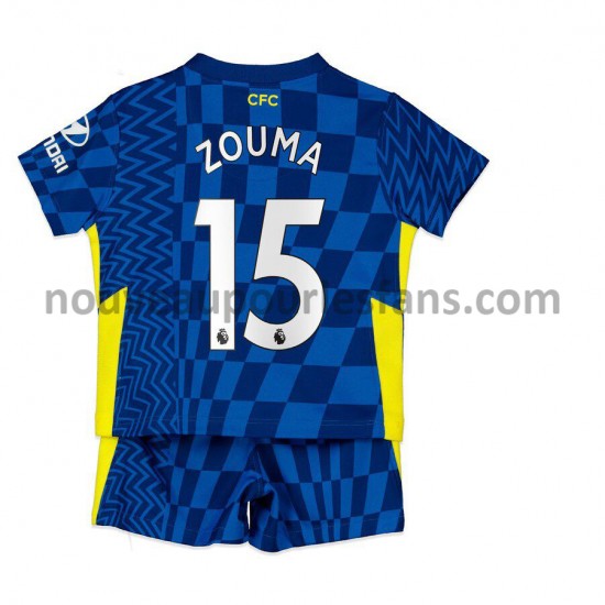 Maillot Chelsea Kurt Zouma 15 Enfant Tenue Domicile 2021-2022 Manche Courte