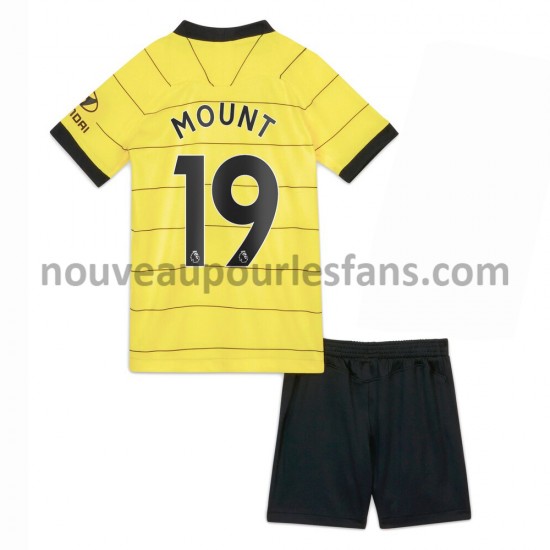 Maillot Chelsea Mason Mount 19 Enfant Tenue Extérieur 2021-2022 Manche Courte