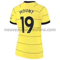 Maillot Chelsea Mason Mount 19 Femme Tenue Extérieur 2021-2022 Manche Courte