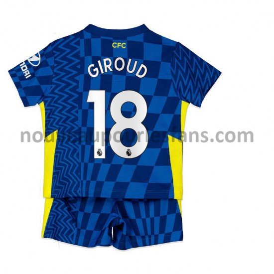Maillot Chelsea Olivier Giroud 18 Enfant Tenue Domicile 2021-2022 Manche Courte