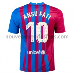 Maillot FC Barcelone Ansu Fati 10 Tenue Domicile 2021-2022 Manche Courte