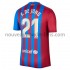 Maillot FC Barcelone Frenkie de Jong 21 Tenue Domicile 2021-2022 Manche Courte