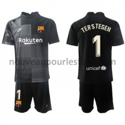 Maillot FC Barcelone Gardien Ter Stegen 1 Enfant Tenue Extérieur 2021-2022 Manche Courte