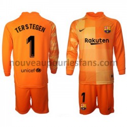 Maillot FC Barcelone Gardien Ter Stegen 1 Enfant Tenue Domicile 2021-2022 Manche Longue